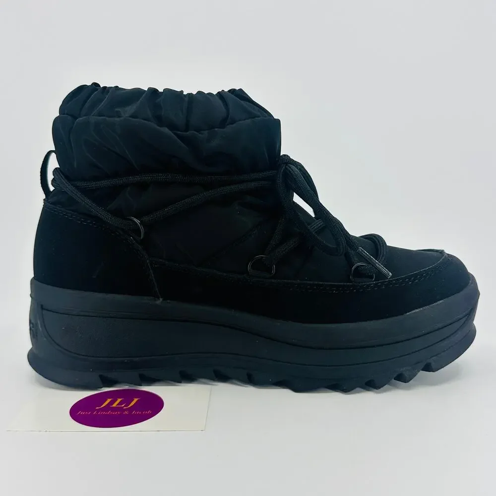 Pajar Women's Taya Low Black Lace Up Waterproof Winter Boots Size 6 US/ 37 EU